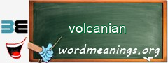WordMeaning blackboard for volcanian